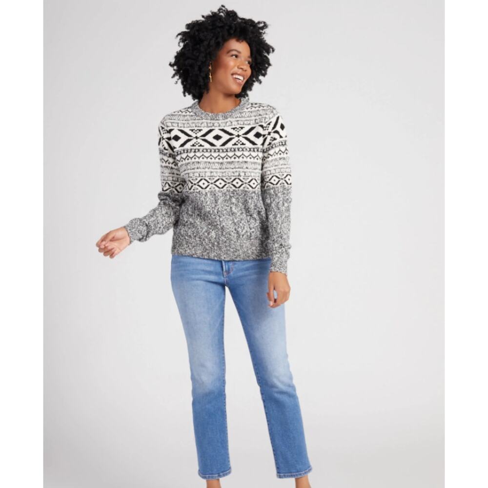 The Normal Brand Koda Jacquard Sweater Cotton Black and White